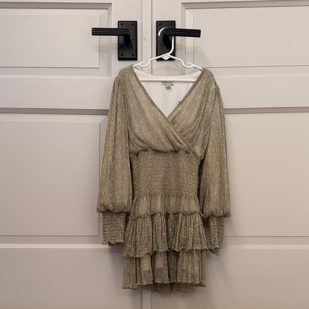 Habitual Metallic Gold sparkle Dress